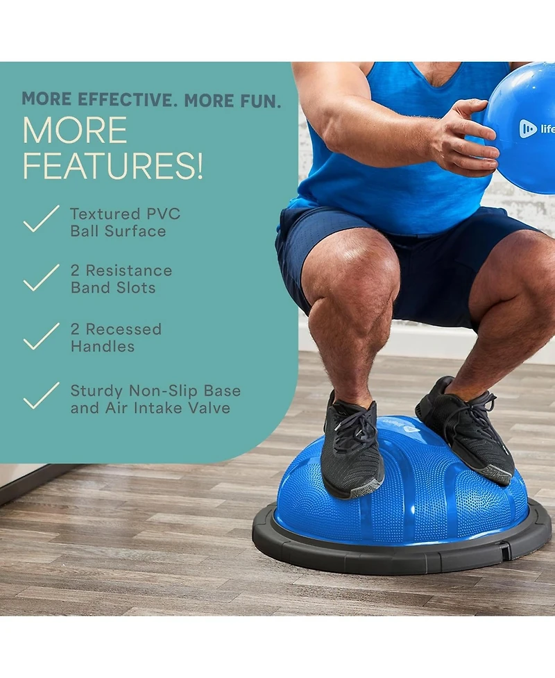 Lifepro Half Balance Ball Trainer – Stability for Exercise, Non-Slip Workout Equipment Home Gym Training
