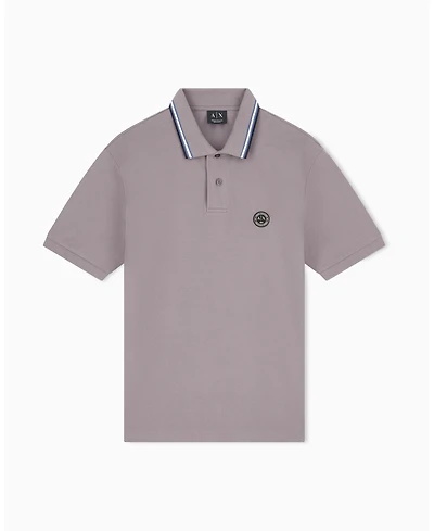 A|X Armani Exchange Men's Short Sleeves Pique Tipping Polo Shirt