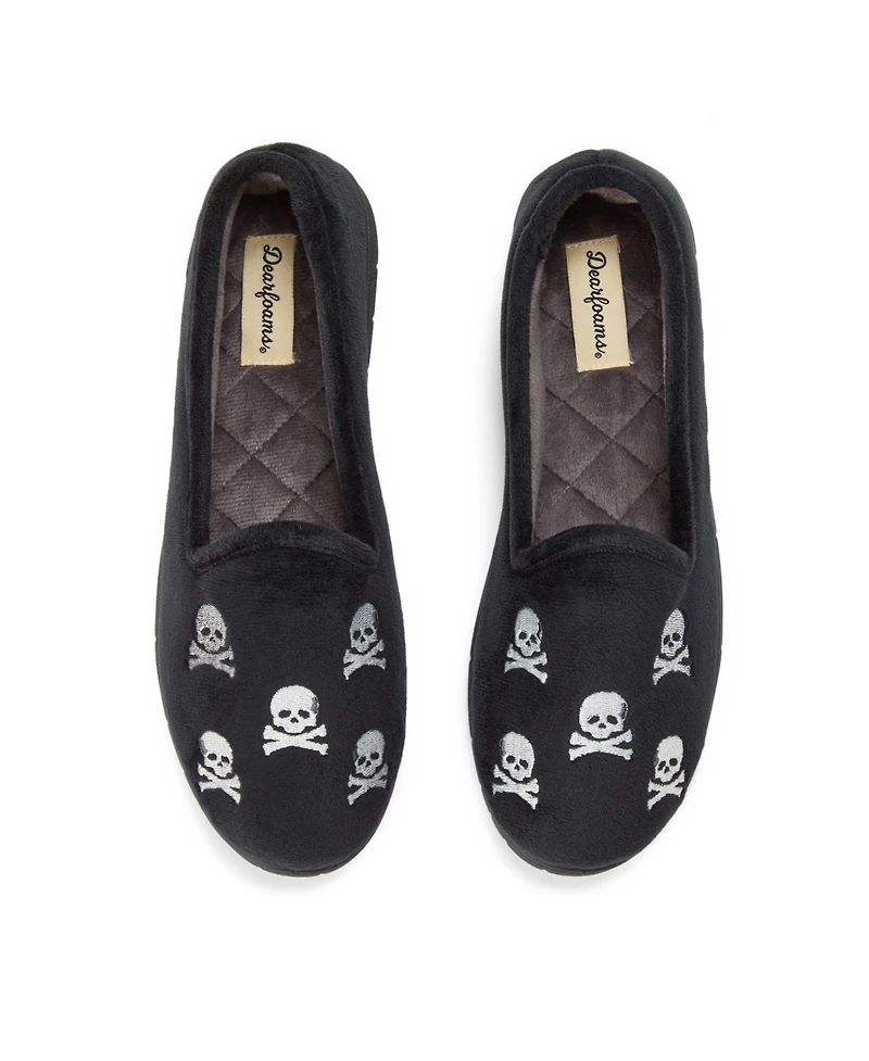 Dearfoams Women's Halloween Velour Closed Back Slippers