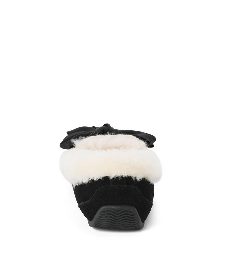 Dearfoams Women's Fireside by Mel Dream Bow Moccasin Slippers