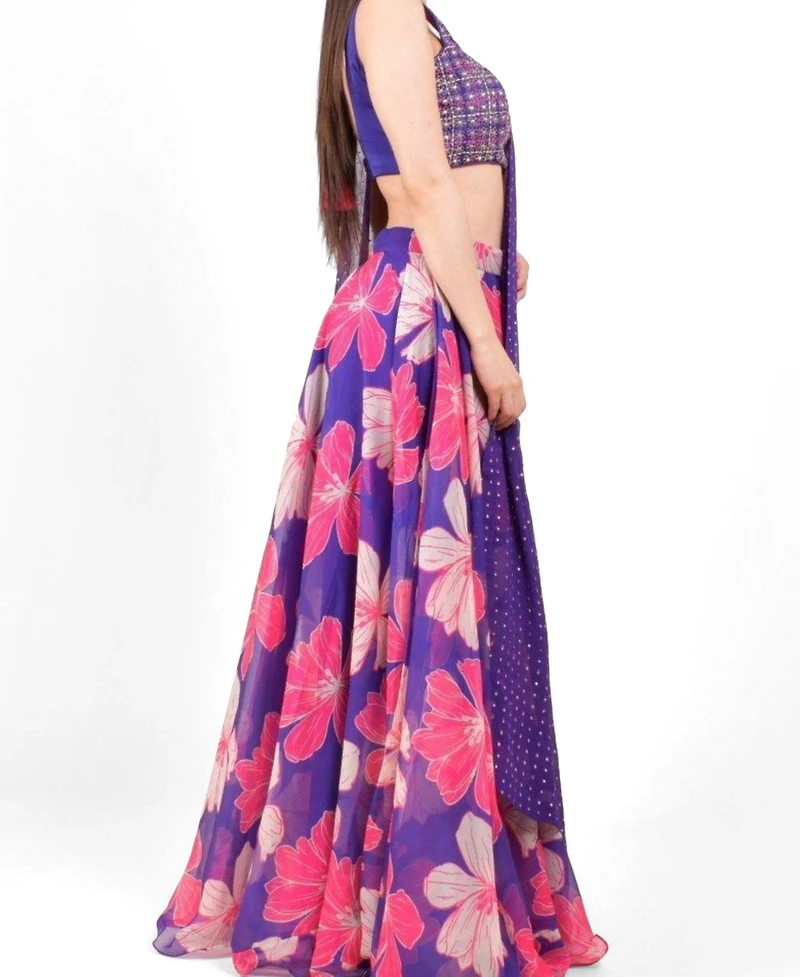 Raas Women's Floral Embroidered Lehenga Choli