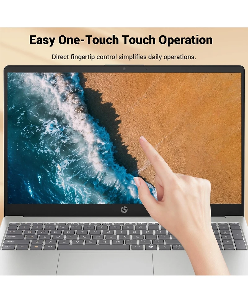 Hp 15.6 inch Fhd Touchscreen Laptop, Intel Core Ultra 5 225U, 16GB DDR5, 512GB Ssd, Wi Fi 6, Windows 11 Home, Silver