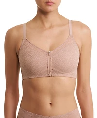 Natori Women's Pretty Smooth Zip Front Pocketed Mastectomy Wireless Bra