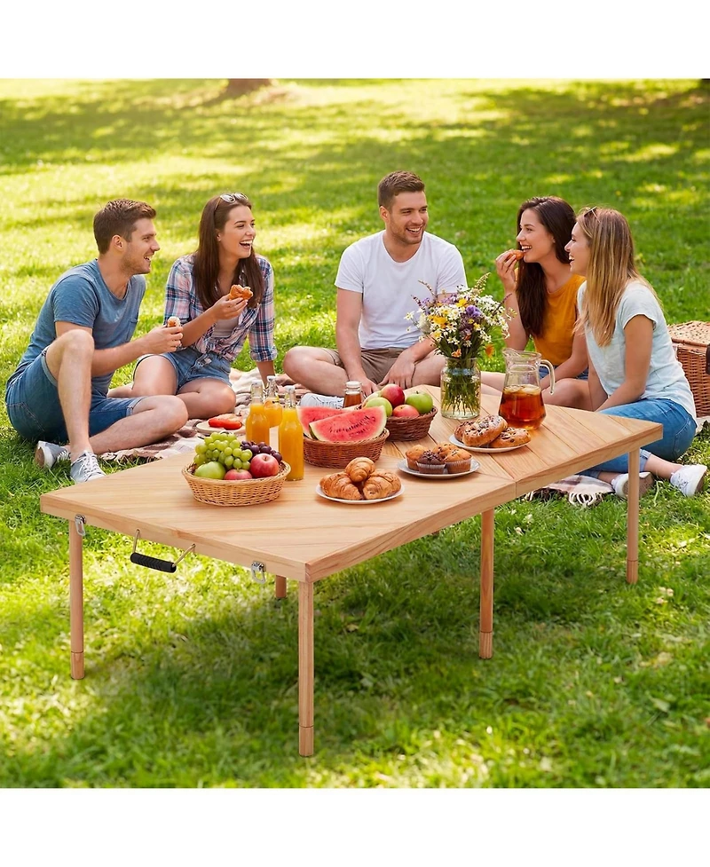 60"x30" Wood Folding Picnic Table