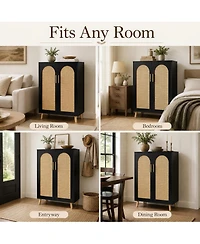 Tall Entryway Storage Cabinet with Adjustable Shelves