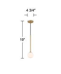 Possini Euro Design Possini Euro Eclipse 4 3/4"W Gold and Glass Led Mini Pendant Set of 3