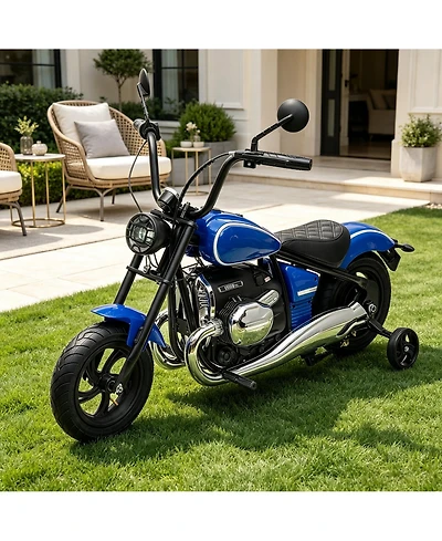 24V Licensed Kids Ride On Sport Motorcycle, High Speed Electric Bike with Brushless Motor for Outdoor Riding, Green/Blue/Red/Black, Ages 6-14