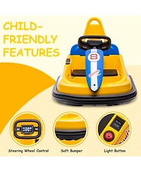 6V Kids Ride-On Bumper Car, 2 Speeds, Twin 15W Motors, 360degree(s) Spinning, Lights, Music and Horn, Electric Toy for Ages 2-6