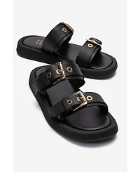 Forever and Always Shoes Women's Dorel Leather Buckle Sandal