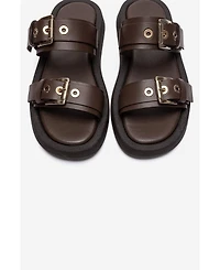 Forever and Always Shoes Women's Dorel Leather Buckle Sandal