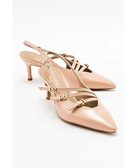 Prologue Shoes Women's Magra Pointed-Toe Slingback Stiletto