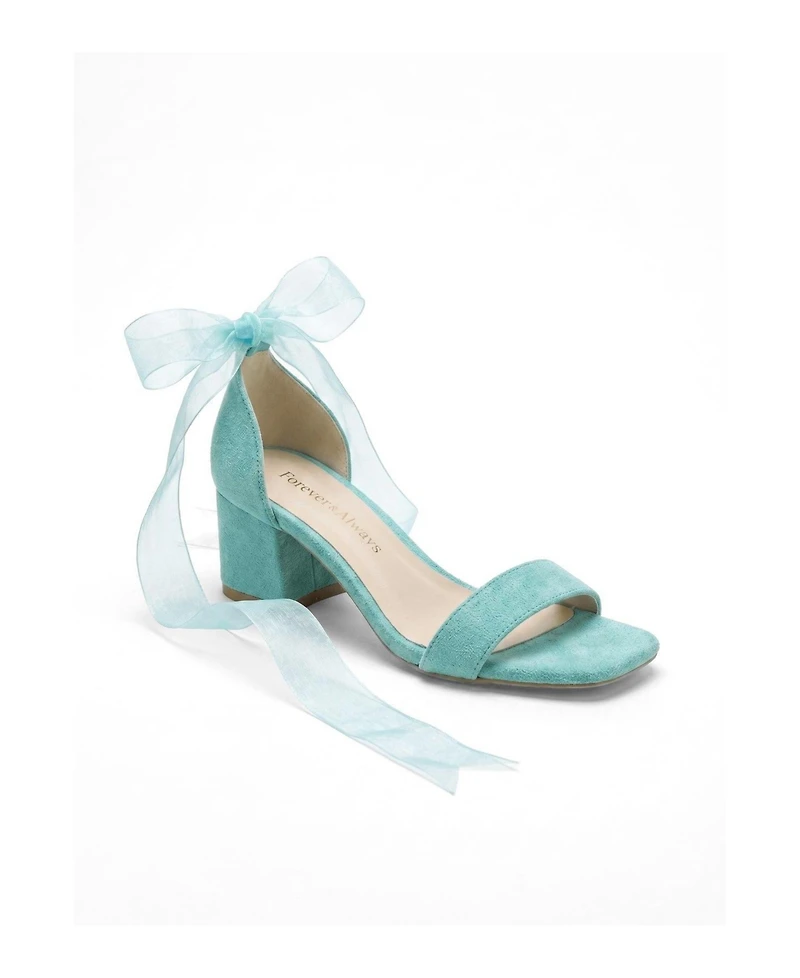 Forever and Always Shoes Women's Rova Bow Block Heel Sandal
