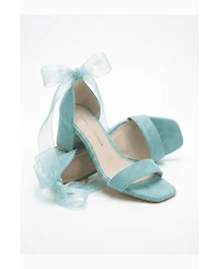 Forever and Always Shoes Women's Rova Bow Block Heel Sandal
