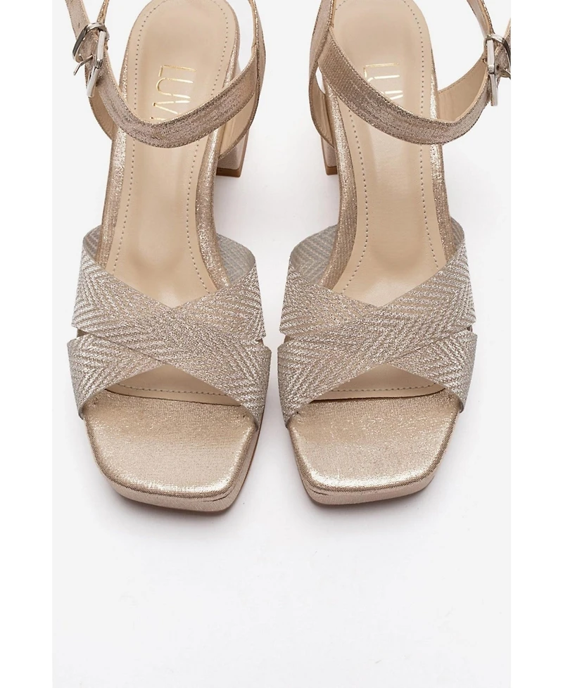 Prologue Shoes Women's Bavena Platform Block Heel Sandal