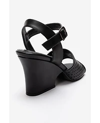 Prologue Shoes Women's Hervon Block Heel Ankle Strap Sandal
