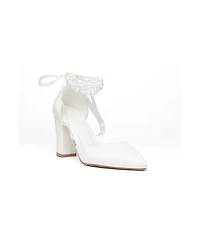 Prologue Shoes Women's Elisa Block Heel Bridal Pump