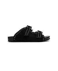 Forever and Always Shoes Women's Avenelle Leather Double Band Sandal