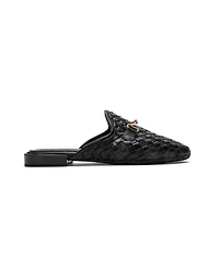 Forever and Always Shoes Women's Senia Leather Woven Mule