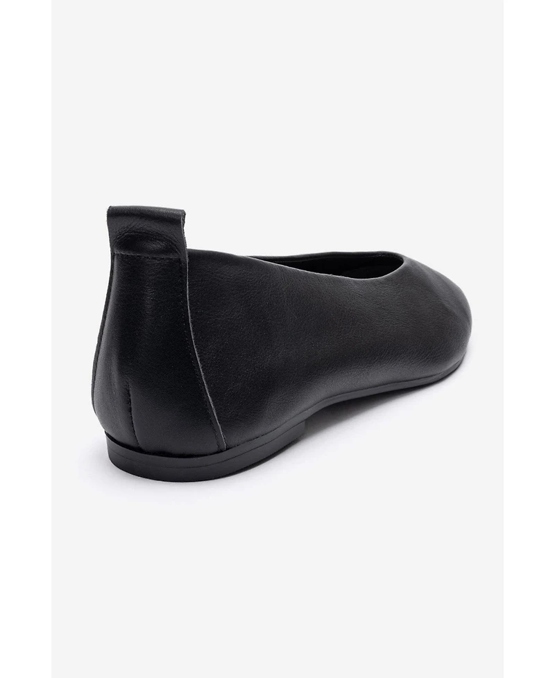 Forever and Always Shoes Women's Jenas Leather Ballet Flat