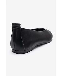 Forever and Always Shoes Women's Jenas Leather Ballet Flat