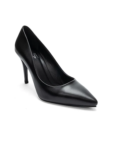Forever and Always Shoes Women's Moriel Leather Stiletto Pump