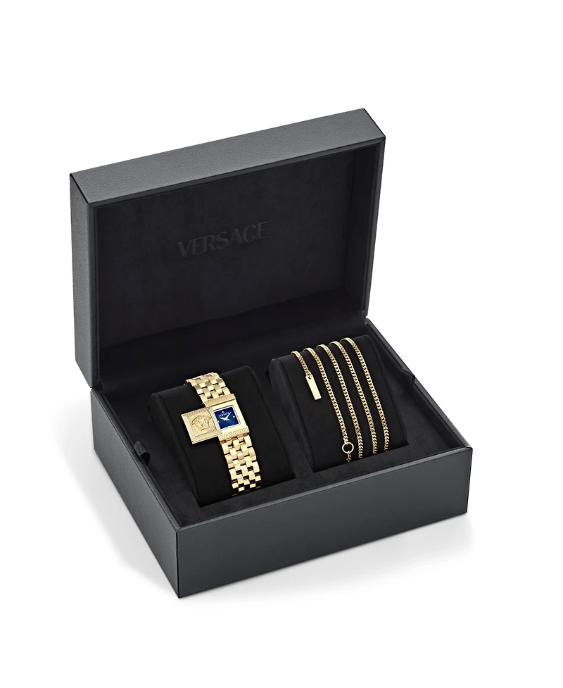 Versace Women's Reveal Precious Ip Yellow Gold Stainless Steel Bracelet Watch 18x25mm