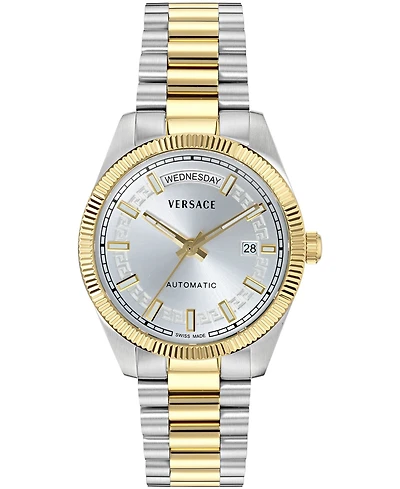 Versace Men's Millenyium Automatic Silver Stainless Steel Bracelet Watch 40mm