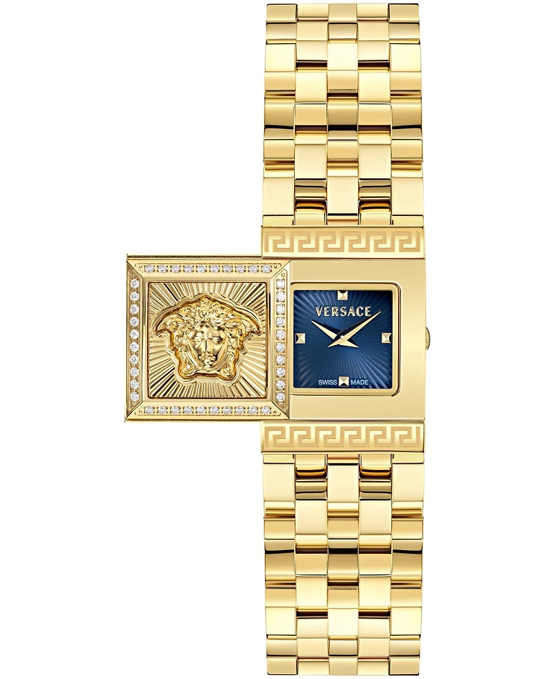 Versace Women's Reveal Precious Ip Yellow Gold Stainless Steel Bracelet Watch 18x25mm
