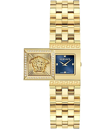 Versace Women's Reveal Precious Ip Yellow Gold Stainless Steel Bracelet Watch 18x25mm