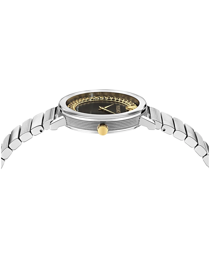 Versace Women's V-Libra Silver Stainless Steel Bracelet Watch 35mm