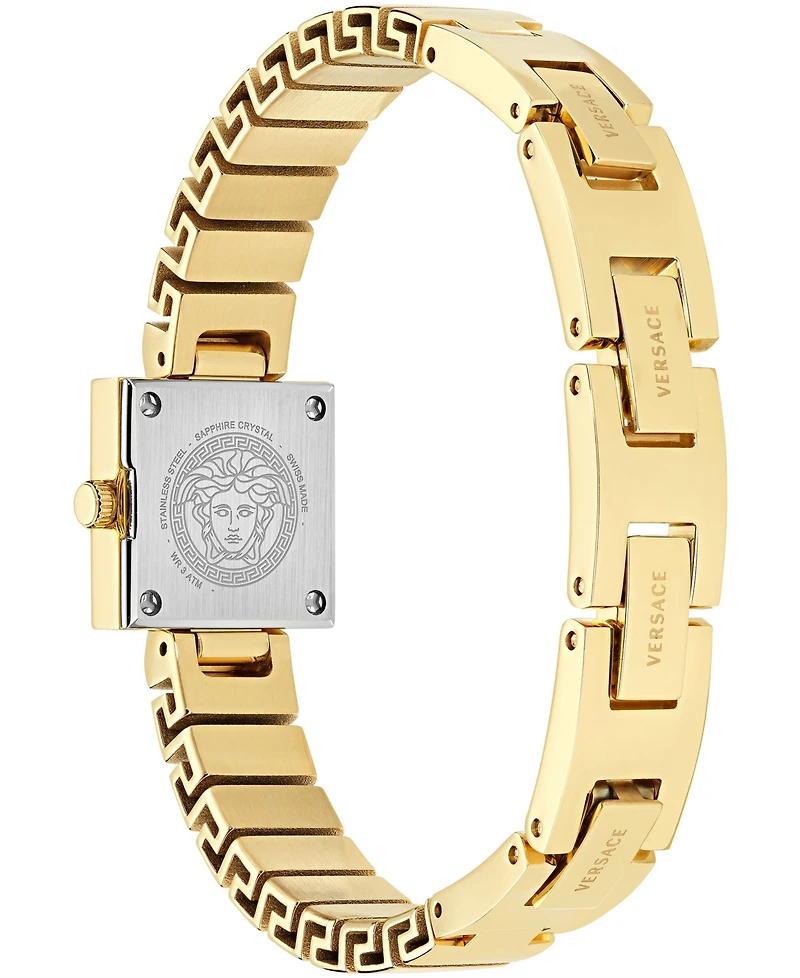 Versace Women's V-Square Petite Ip Yellow Gold Stainless Steel Bracelet Watch 18x18mm
