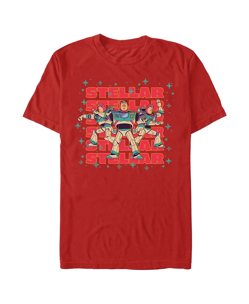 Fifth Sun Men's Disney Pixar Toy Story Buzz Lightyear Stellar Space Ranger Graphic T-Shirt