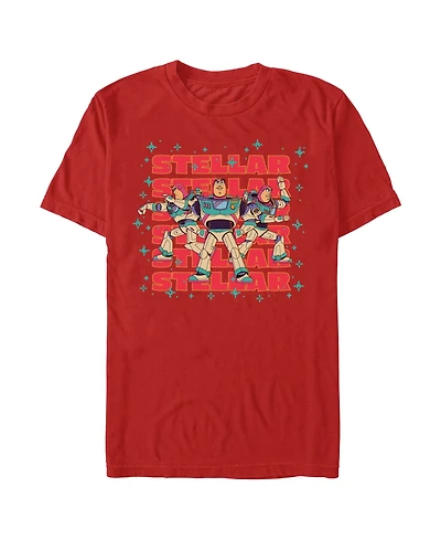 Fifth Sun Men's Disney Pixar Toy Story Buzz Lightyear Stellar Space Ranger Graphic T-Shirt