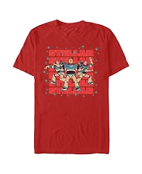 Fifth Sun Men's Disney Pixar Toy Story Buzz Lightyear Stellar Space Ranger Graphic T-Shirt