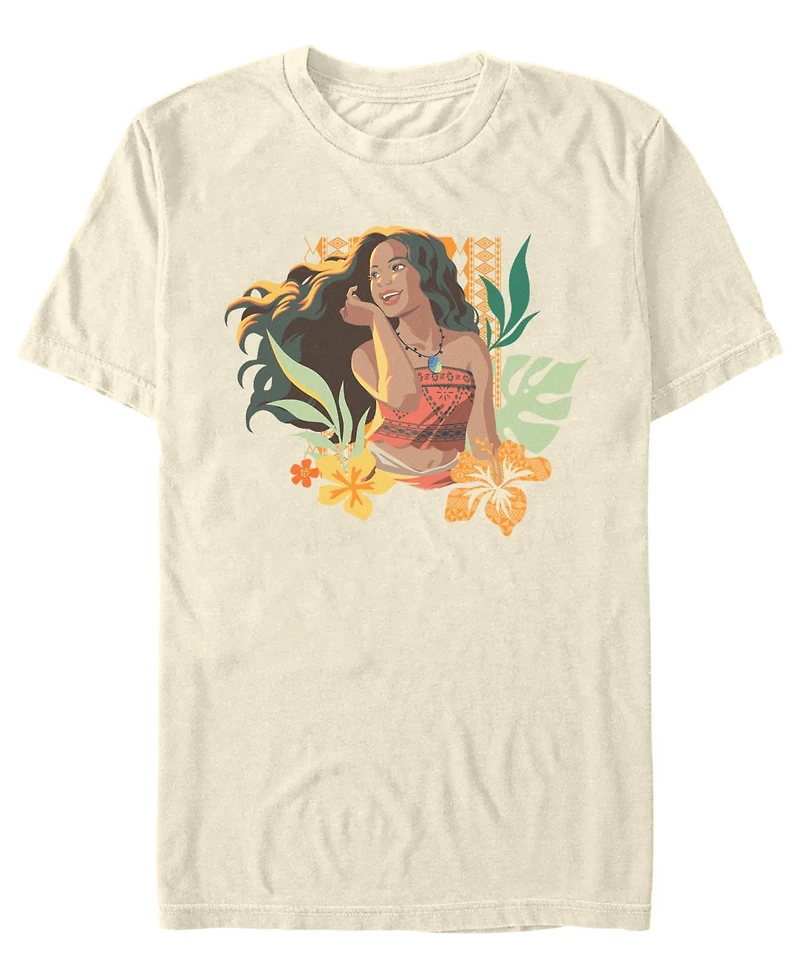 Fifth Sun Men's Moana Live Action Happy Moana Graphic T-Shirt