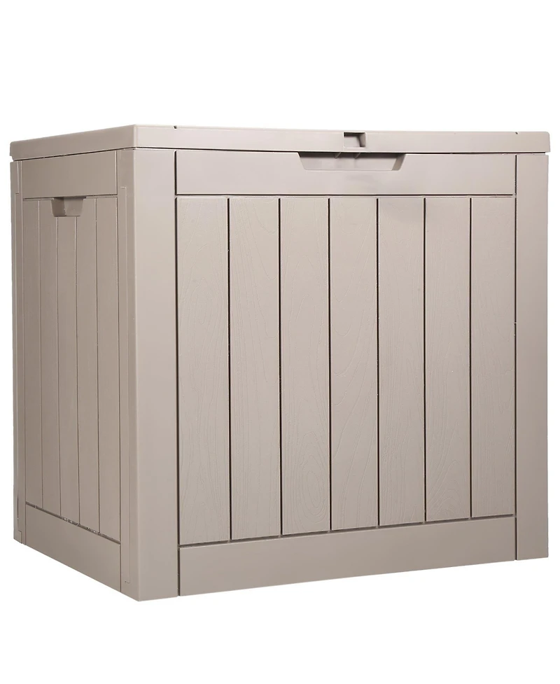 Slickblue 31 Gallon Resin Outdoor Storage Box Waterproof Deck Cabinet