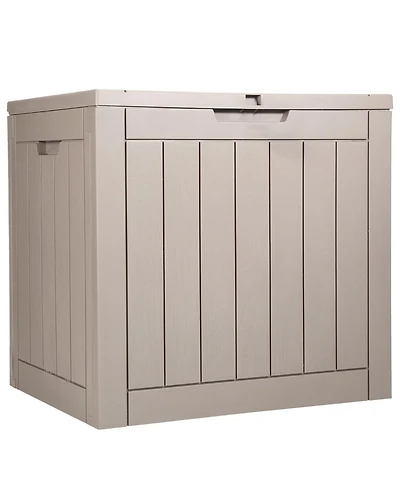 Slickblue 31 Gallon Resin Outdoor Storage Box Waterproof Deck Cabinet