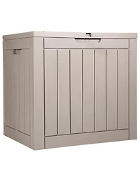 Slickblue 31 Gallon Resin Outdoor Storage Box Waterproof Deck Cabinet