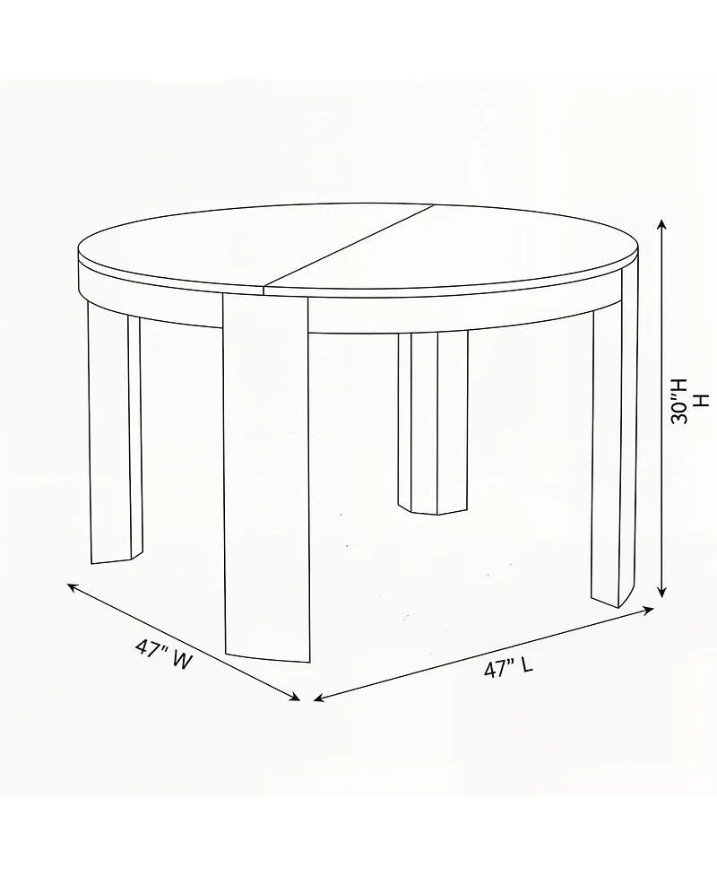 Sunset Living Furniture Contour Round Dining Table