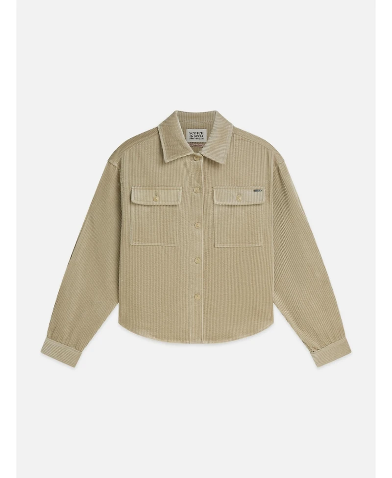 Scotch & Soda Women's Corduroy Long-Sleeve Button-Up Shirt