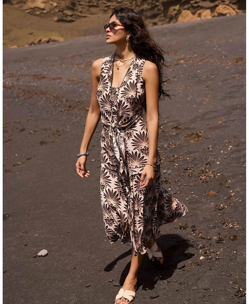 Mint Velvet Women's Floral Print Sleeveless Midi Dress