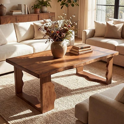 Tribesigns Coffee Center Table, Farmhouse Rectangle Tea Cocktail Table