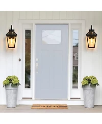 Asagikoiai 21" Outdoor Wall Lantern, Modern Waterproof Aluminum Porch Sconce