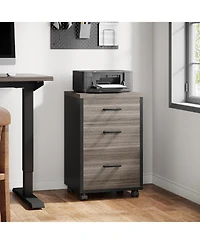Tribesigns 3-Drawer Mobile File Cabinet with Casters, Grey