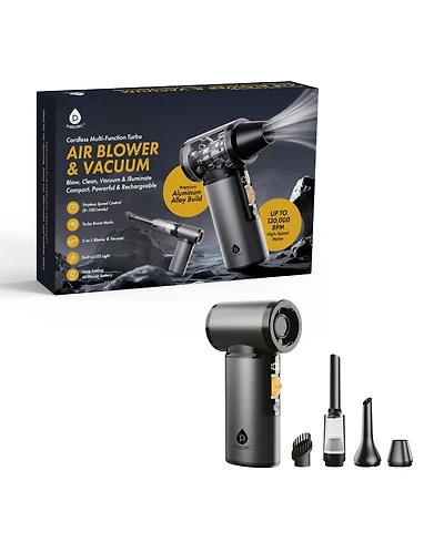 Pursonic Cordless Multi-Function Turbo Air Blower and Vacuum With 130,000 Rpm for Fast and Deep Cleaning