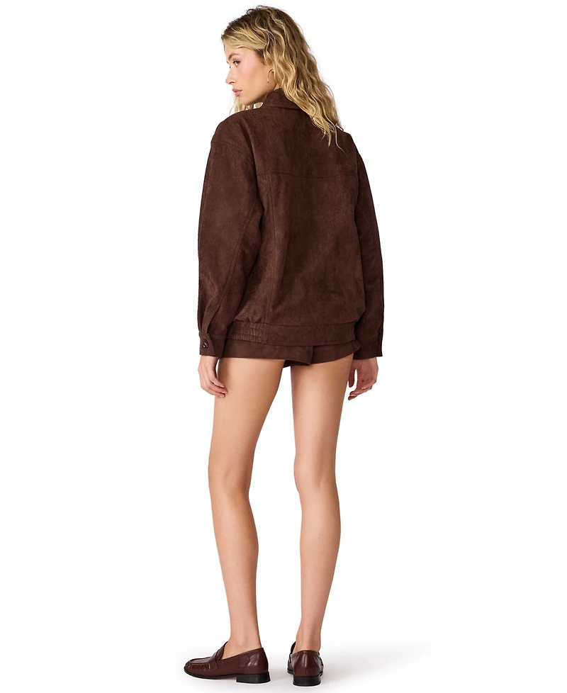 Steve Madden Women's Henson Faux-Suede Bomber Jacket
