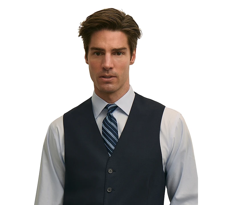 B by Brooks Brothers Men's Classic-Fit Wool Blend Suit Separates Vest