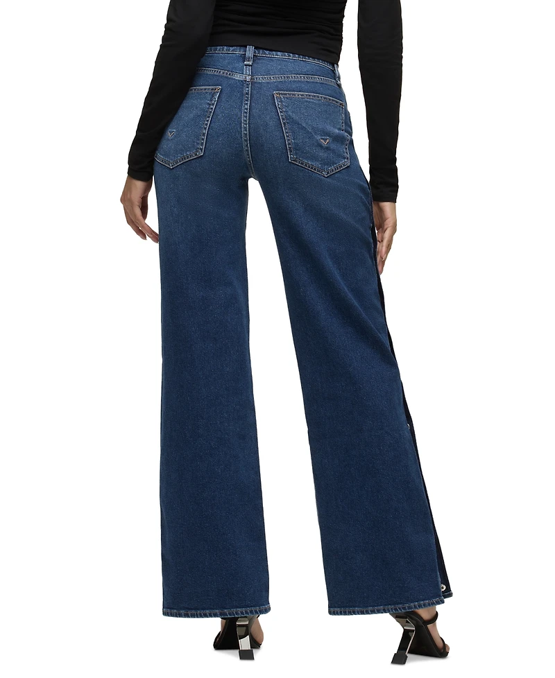 Hudson Jeans Women's Rosie High-Waisted Wide-Leg Jeans