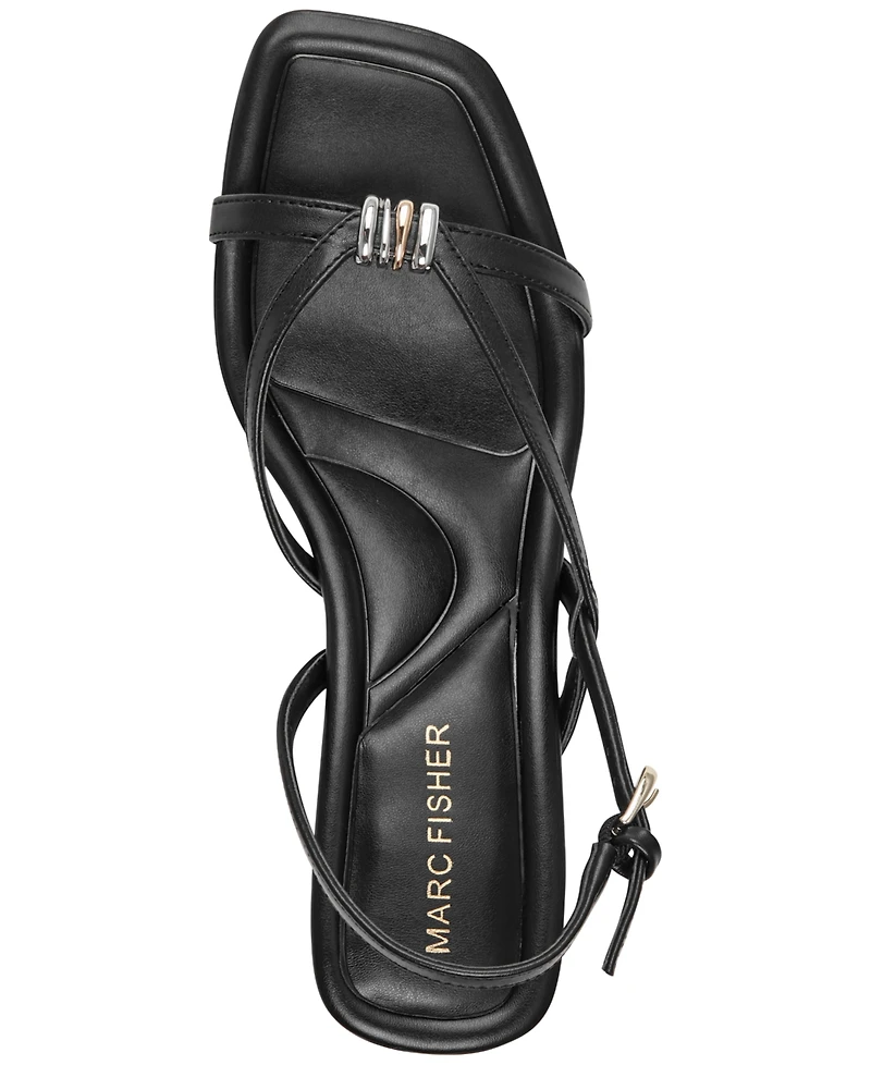 Marc Fisher Women's Derisa Square Toe Slingback Dress Sandals