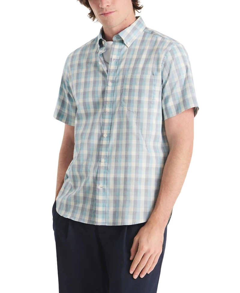 Nautica Men's Plaid Short-Sleeve Shirt